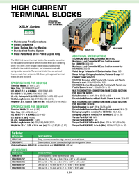 Thumbnail of document Data Sheet - XBUK150 High Current Terminal Blocks, Width 25mm (0.98in), up to 232A